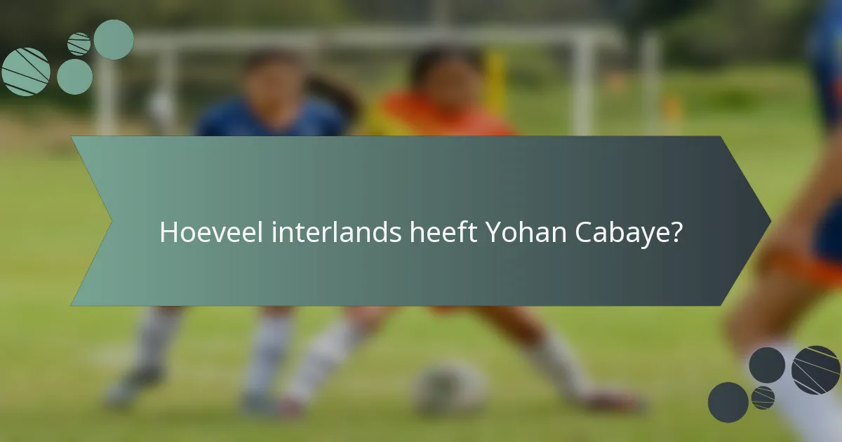 Hoeveel interlands heeft Yohan Cabaye?